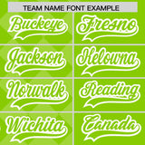 Custom Neon Green Rhombus Design Authentic Baseball Jersey