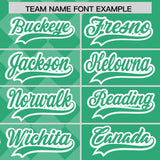 Custom Green Rhombus Design Authentic Baseball Jersey