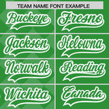 Custom Light Green Rhombus Design Authentic Baseball Jersey