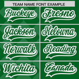 Custom Green Rhombus Design Authentic Baseball Jersey