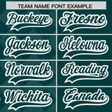 Custom Midnight Green Rhombus Design Authentic Baseball Jersey