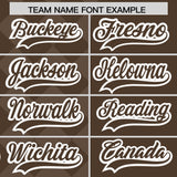 Custom Light Brown Rhombus Design Authentic Baseball Jersey