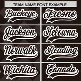 Custom Brown Rhombus Design Authentic Baseball Jersey