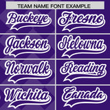 Custom Purple Rhombus Design Authentic Baseball Jersey