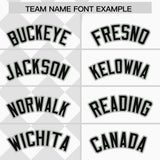 Custom White Rhombus Design Authentic Baseball Jersey