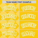 Custom Gold Rhombus Design Authentic Baseball Jersey