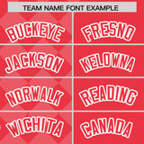 Custom Light Red Rhombus Design Authentic Baseball Jersey