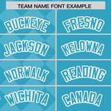 Custom Sky Blue Rhombus Design Authentic Baseball Jersey
