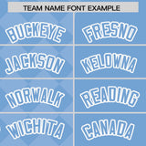 Custom Powder Blue Rhombus Design Authentic Baseball Jersey