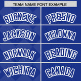 Custom Royal Rhombus Design Authentic Baseball Jersey