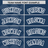Custom Midnight Blue Rhombus Design Authentic Baseball Jersey