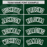 Custom Green Rhombus Design Authentic Baseball Jersey