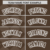 Custom Light Brown Rhombus Design Authentic Baseball Jersey