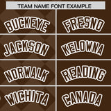 Custom Brown Rhombus Design Authentic Baseball Jersey