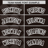 Custom Brown Rhombus Design Authentic Baseball Jersey
