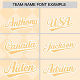 Custom Cream Rhombus Design Authentic Baseball Jersey