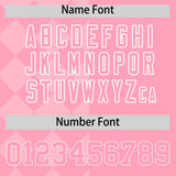 Custom Light Pink Rhombus Design Authentic Baseball Jersey