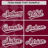 Custom Crimson Rhombus Design Authentic Baseball Jersey