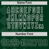 Custom Green Rhombus Design Authentic Baseball Jersey