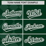 Custom Green Rhombus Design Authentic Baseball Jersey