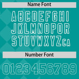 Custom Aqua Rhombus Design Authentic Baseball Jersey