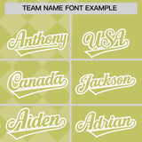 Custom Champagne Rhombus Design Authentic Baseball Jersey