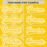 Custom Gold Rhombus Design Authentic Baseball Jersey