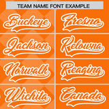 Custom Orange Rhombus Design Authentic Baseball Jersey