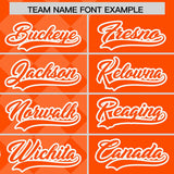 Custom Orange Rhombus Design Authentic Baseball Jersey