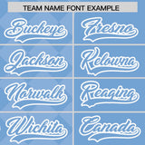 Custom Powder Blue Rhombus Design Authentic Baseball Jersey