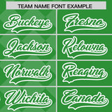 Custom Light Green Rhombus Design Authentic Baseball Jersey