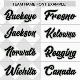 Custom White Rhombus Design Authentic Baseball Jersey