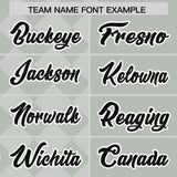 Custom Gray Rhombus Design Authentic Baseball Jersey