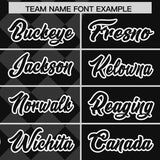 Custom Black Rhombus Design Authentic Baseball Jersey