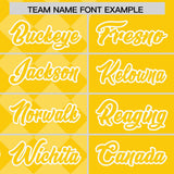 Custom Gold Rhombus Design Authentic Baseball Jersey