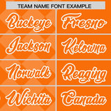 Custom Orange Rhombus Design Authentic Baseball Jersey