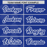 Custom Royal Rhombus Design Authentic Baseball Jersey