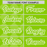 Custom Neon Green Rhombus Design Authentic Baseball Jersey