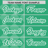 Custom Green Rhombus Design Authentic Baseball Jersey