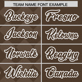 Custom Light Brown Rhombus Design Authentic Baseball Jersey