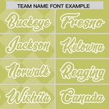 Custom Champagne Rhombus Design Authentic Baseball Jersey