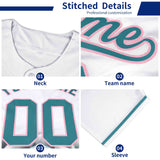 Custom Aqua Gold-White Color Block Personalized Half Heart Pattern Authentic Baseball Jersey