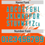 Custom White Orange Personalized Ink Pattern Authentic Baseball Jersey