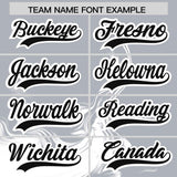 Custom Gray White Personalized Ink Pattern Authentic Baseball Jersey