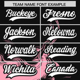 Custom Black Light Pink Personalized Ink Pattern Authentic Baseball Jersey