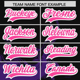 Custom Black Purple Personalized Ink Pattern Authentic Baseball Jersey