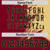 Custom Khaki Crimson Personalized Ink Pattern Authentic Baseball Jersey