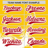 Custom Gold White Personalized Ink Pattern Authentic Baseball Jersey