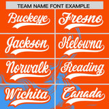 Custom Orange Powder Blue Personalized Ink Pattern Authentic Baseball Jersey