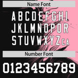 Custom Light Pink Black Personalized Ink Pattern Authentic Baseball Jersey